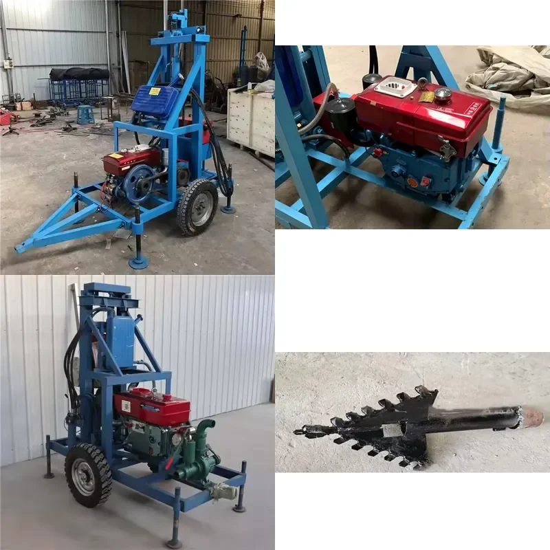 Water Well Drilling Rig / Hydraulic Portable Borehole Machine for Agricultural Irrigation and Domestic Water