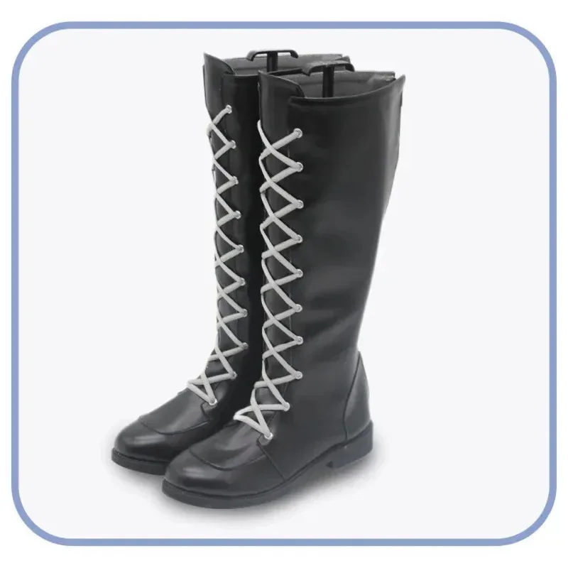 수신 마인 게임 블루 아카이브 코스프레 소품 PU 가죽 신발 할로윈 카니발 부츠 맞춤 제작,7;k'2.s;9,