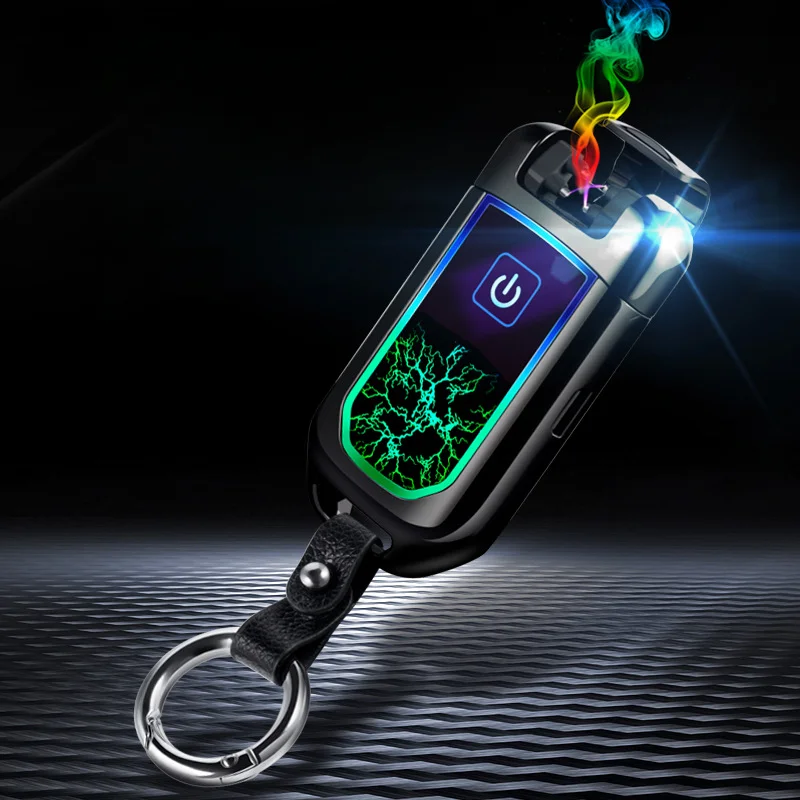 

Intelligent Fingerprint Touch Sensor Lighter Metal Keychain Windproof Lighter Cool Lighter