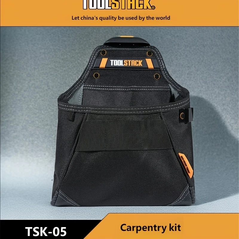 

New woodworking bag with multifunctional quick-release buckle. Heavy-duty outdoor tool bag for electricians, carpenters, plumber