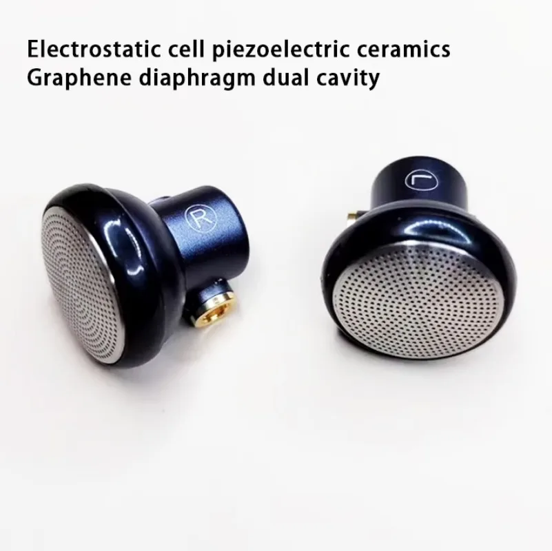 New 10,000 Dollar Sound 13.6mm Super Dual Dynamic Coil Piezoelectric Ceramic Graphene Diaphragm Dual Cavity DIY Headphones MMCX