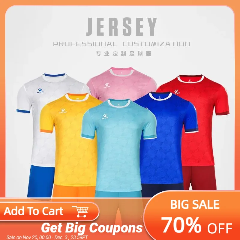 

Мужские футбольные майки KELME, детские футбольные костюмы UniformsTracksuit, спортивная одежда по индивидуальному заказу, Футбольная команда, рубашка, шорты, футбольный костюм 8151ZB1001