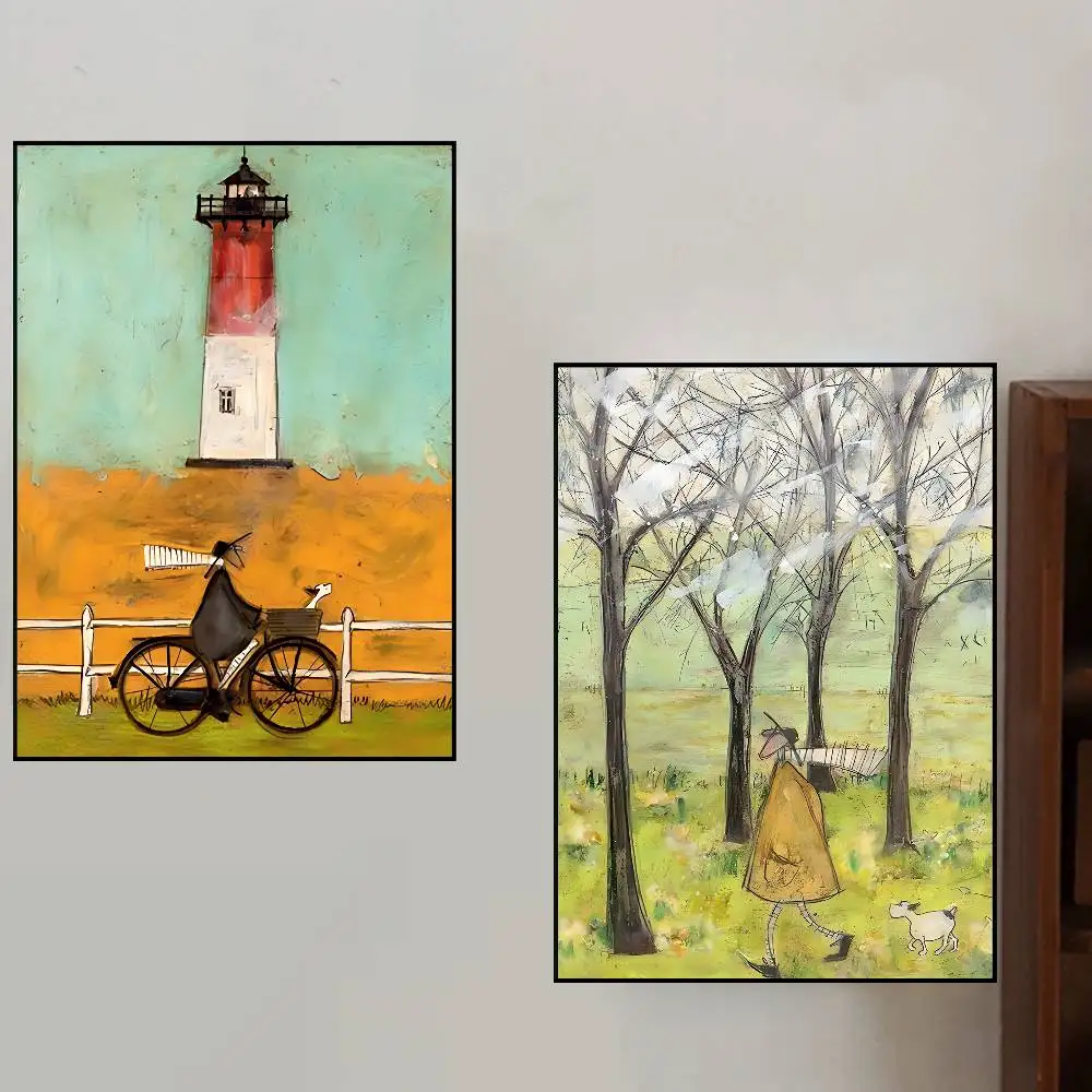 S-Sam Toft Abstract Landscape Posters Living Room Bar Quality Canvas Vintage Style Comics Painting Art Home Wall Decor Picture