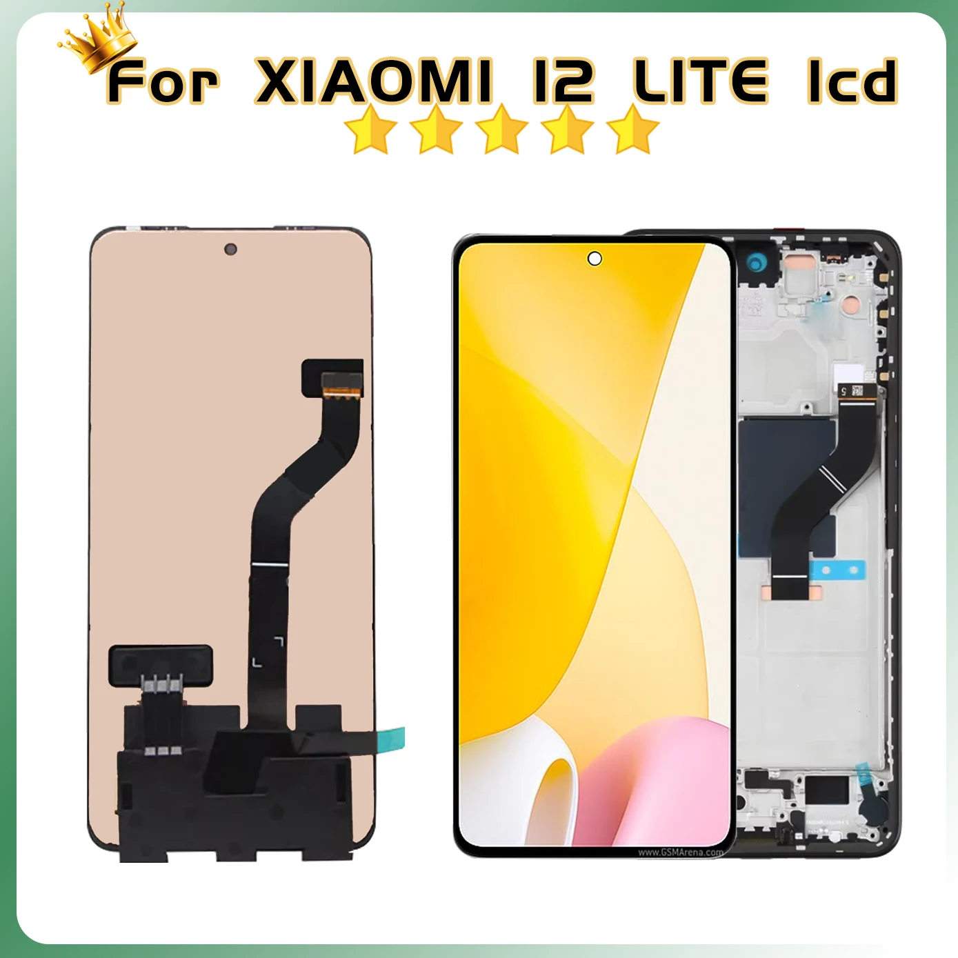 Super AMOLED For Xiaomi Mi 12 Lite Lcd 2203129G Display Touch Screen for Xiaomi 12 Lite Mi12 Lite Lcd Display Digitizer Assembly