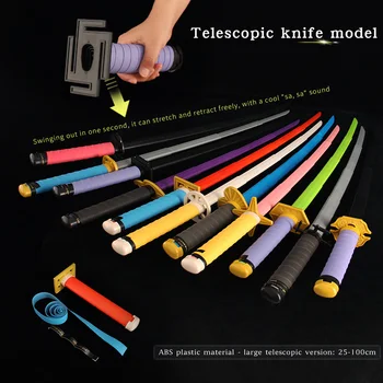 Echte Größe Bleiche dehnbare Katana Schwerkraft messer Kurosaki Ichigo Schwert Cos Prop Anime Ninja Messer einziehbare Schwert Waffe Spielzeug