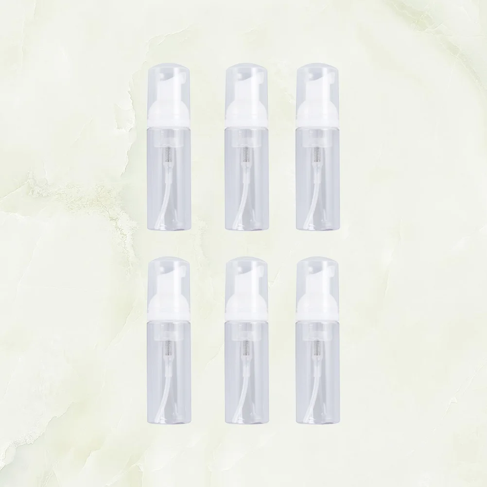 

6Pcs Foaming Bottles 60ml Refillable Pump Portable Travel Containers Empty Dispensers for Lotion Shampoo