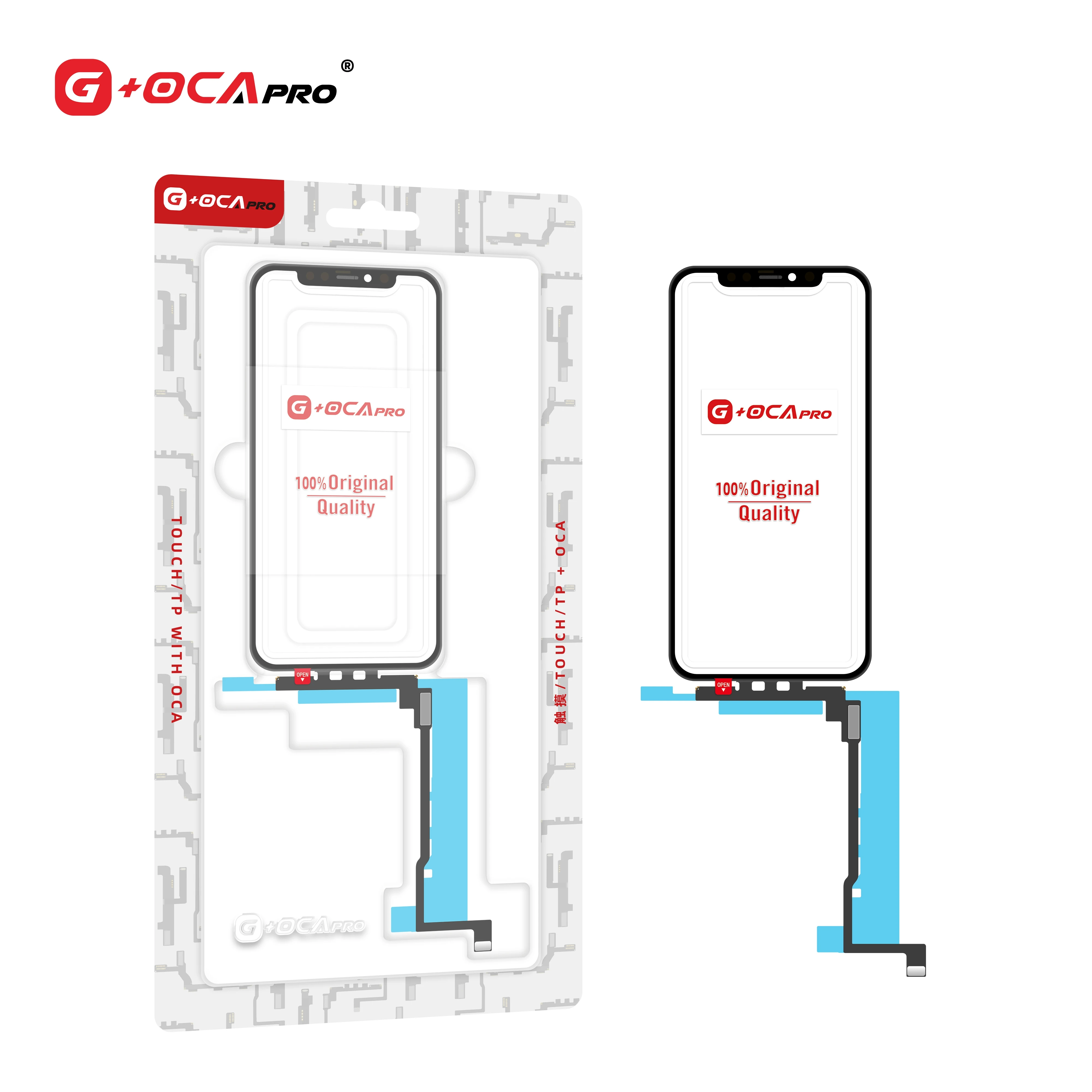 G + OCA Pro pantalla táctil Original, reemplazo de reparación de pantalla IC para iPhone X/Xs/XsMax/XR/11/11Pro/11promax/12series, vidrio exterior