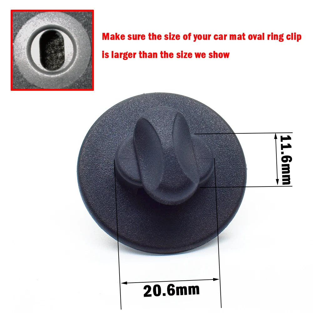 4Pc Floor Mat Fixing Clips Screw Oval Hole Turn Twist Lock Grip Buckle Mount Toggle Clamp Grip Carpet For VW Audi Skoda Seat