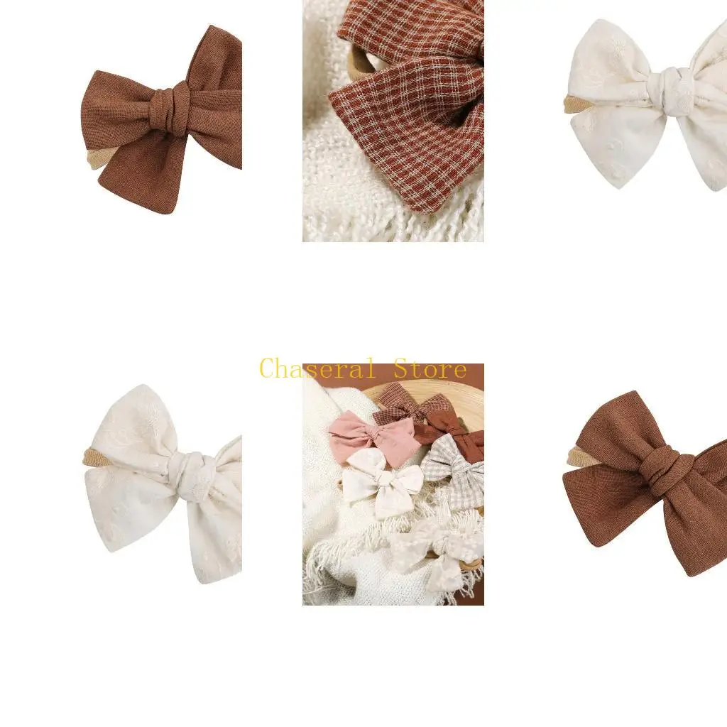 

E7CE Baby Headband Newborns Elastic Headwear For Girls Infant Sweet Bowknot Headgear