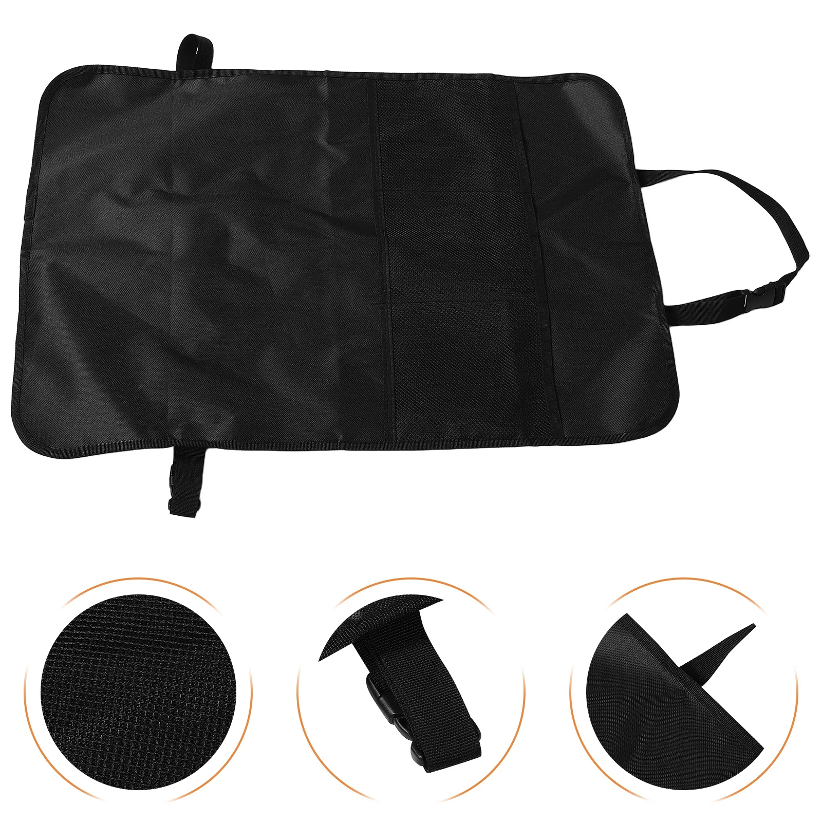 

Car Seat Back Bag Anti-Kick Pad Oxford Cloth Organizer Hanging Storage Pouch Automotive Seat Back Protector Multi-