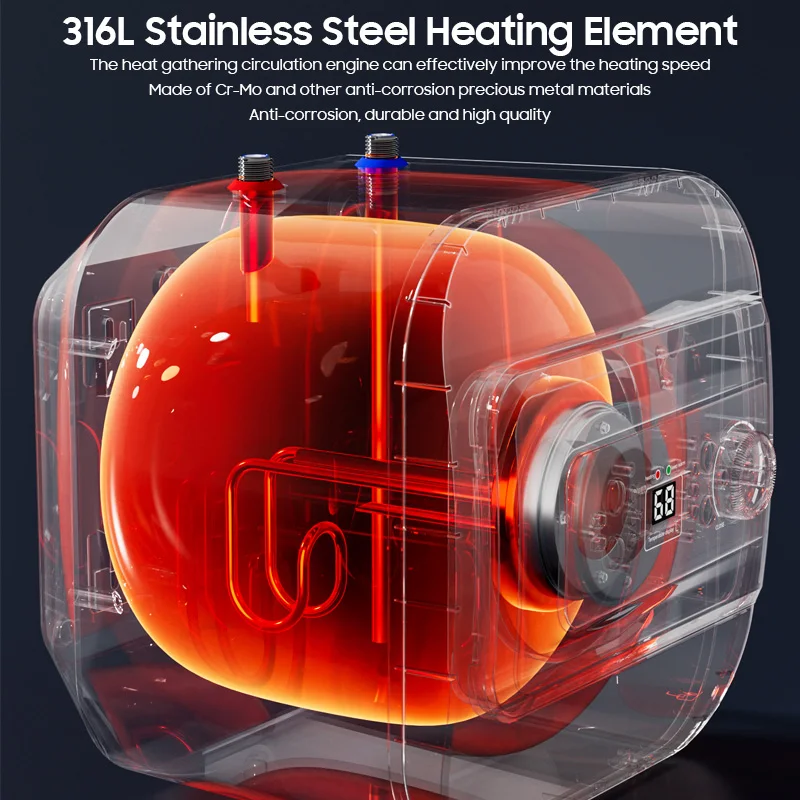 Low Price Under Above Sink Hand Wash Mini 8 15 Liters Shower Storage Tank Electric Hot Water Heaters Geyser for Bathroom Kitchen