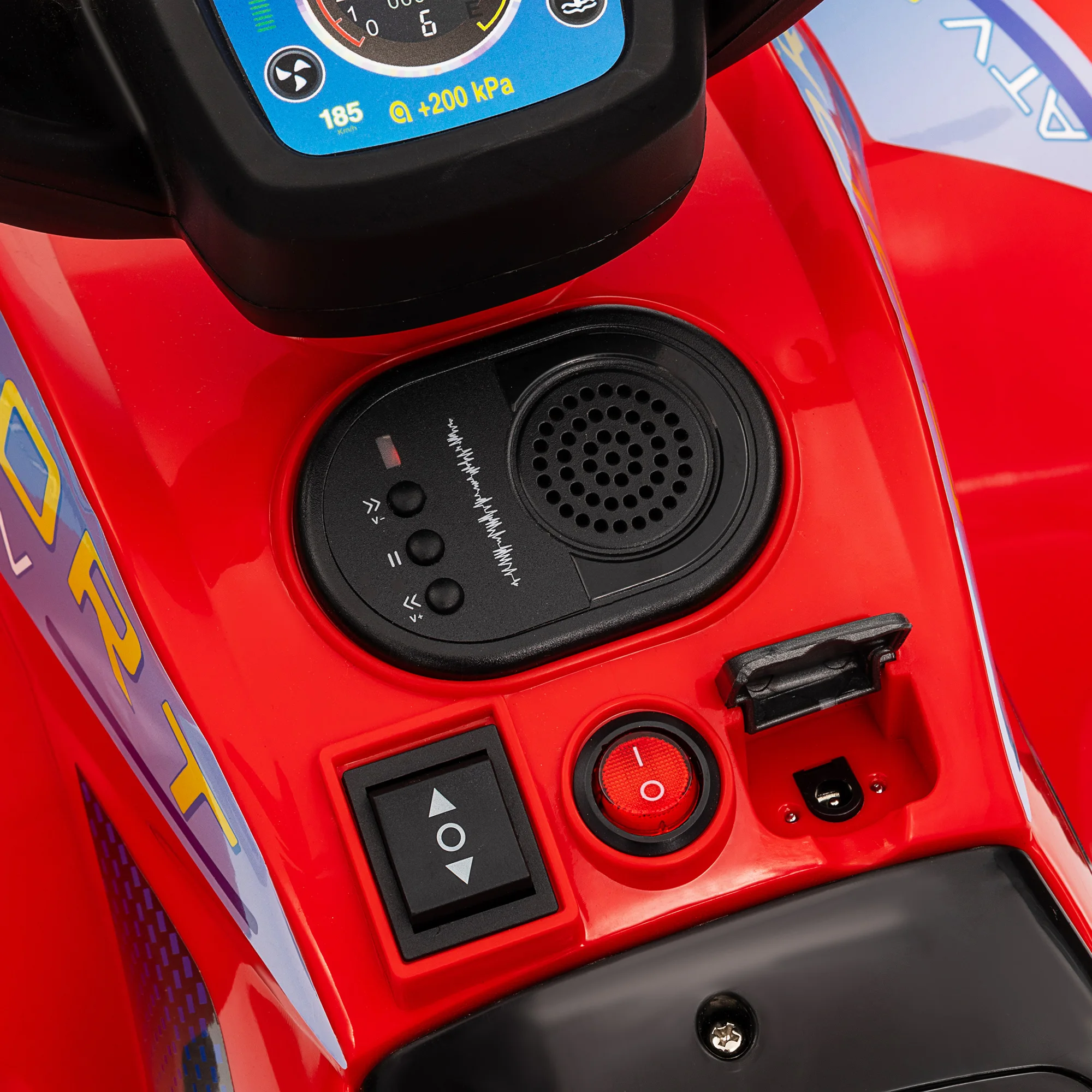 Kids Atv Quad, 6V Ride on Toy with Rechargeable Battery, Red