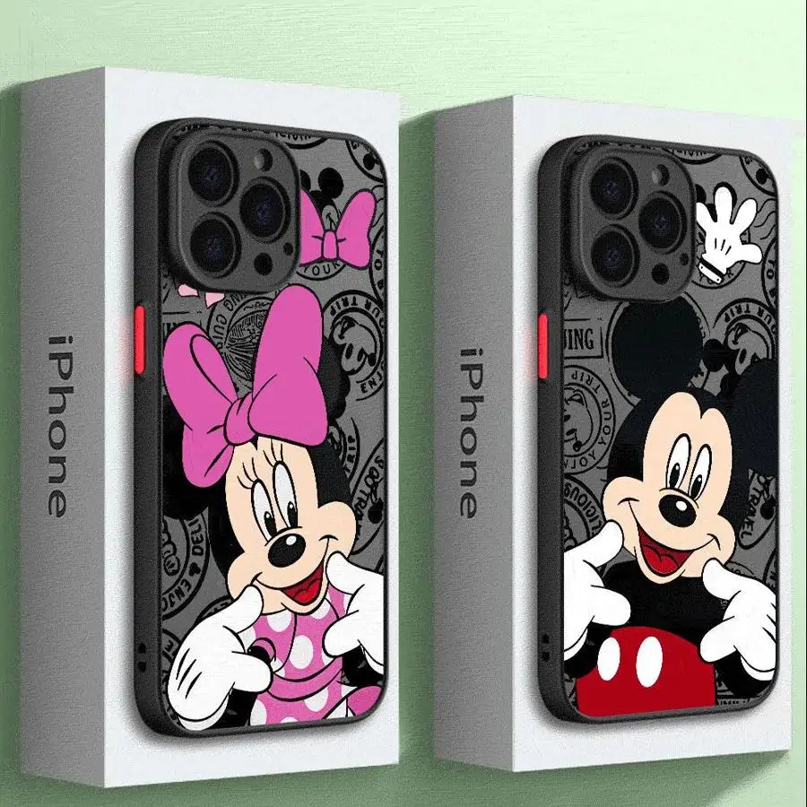 Disney Cute Mickey Minnie Phone Case for Xiaomi Redmi 12 12C 13C 5G 13 4G A1 A2 Plus 9 9A 9C 9T 10 10C 10A K40 Pro Matte Cover