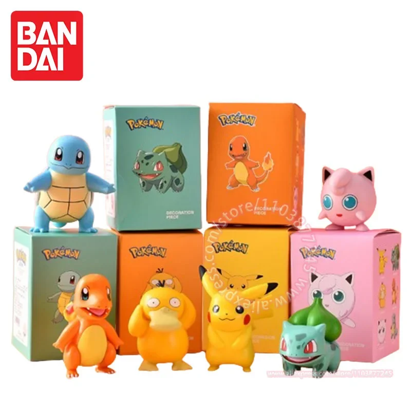 Pokemon Standing Posture Open Box Cute Doll Model Children's Toy Pikachu Bulbasaur Charmander Birthday Gift Cartoon Peripheral