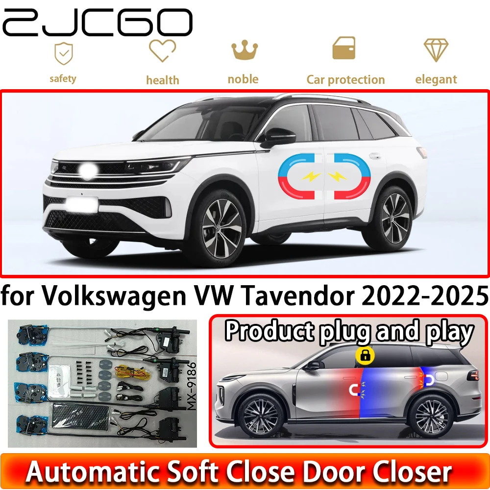 

ZJCGO for Volkswagen VW Tavendor 2022-2025 Soft Close Door Kit Power Closing Latch System Auto Pull Door Easy Close Plug & Play