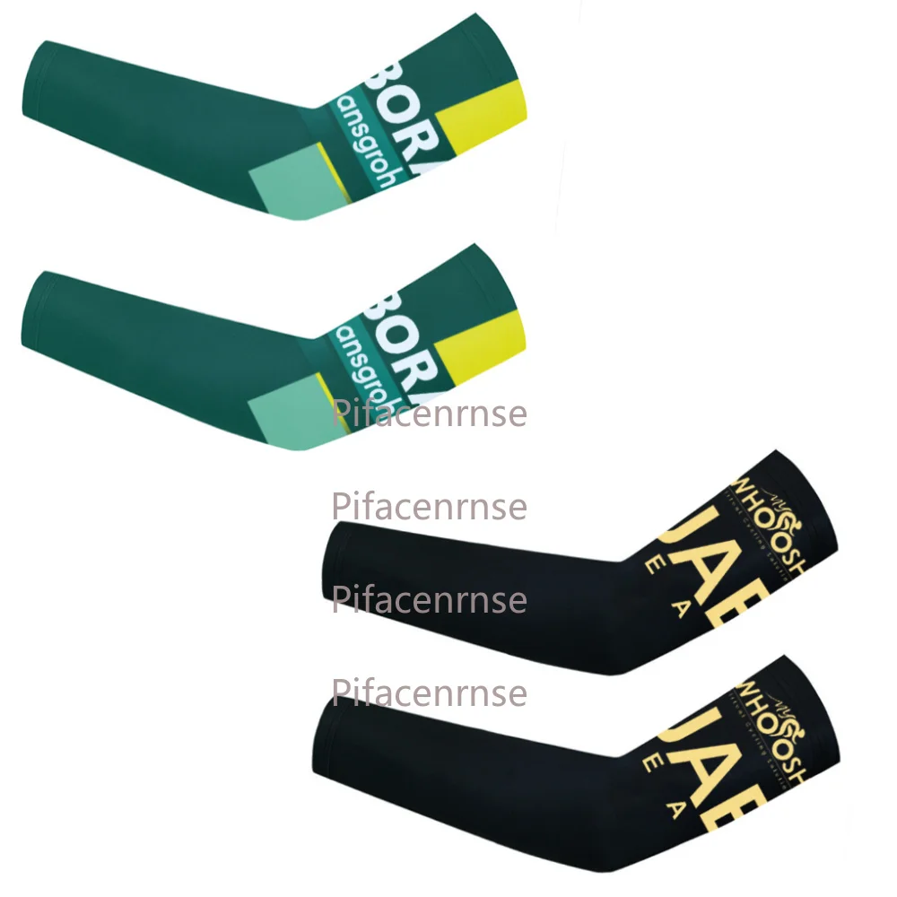 

2024 BORAFUL Team Cycling Arm Warmers Men Quick Dry Sunscreem Ciclismo Arm Protection Anti Slip Bike Accessorries Sport Sleeves