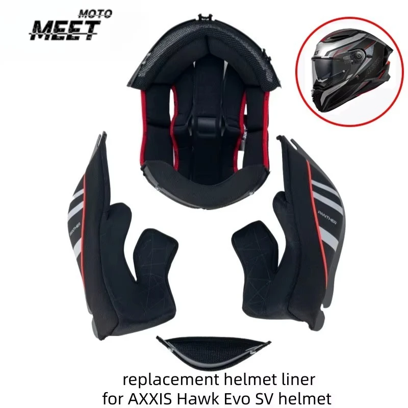 For AXXIS PANTHER SV Helmet Lining Replacement Original Lining S-XXL Size Capacete De Moto Cascos Para Moto Capacete