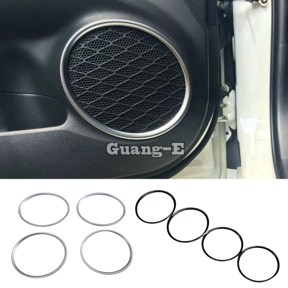 

For Toyota Prius 2016 2017 2018 2019 Car Detector Sticker ABS Plastic Inside Door Audio Speak Speaker Sound Ring Lamp Trim Frame