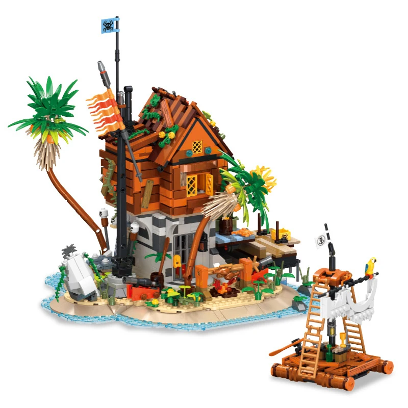 

Creative Architecture Movie Scenes Block Caribbean Pirate Gulf Of Rocks Building Brick Construction Toys Collection For Gifts