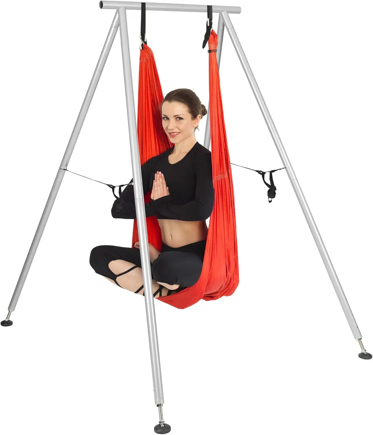 

9.6 FT/8.1 FT Aerial Yoga Stand for Indoor and Outdoor, 600lbs Max Capacity, Height Adjustable for Yoga Frame & Yoga Hammock