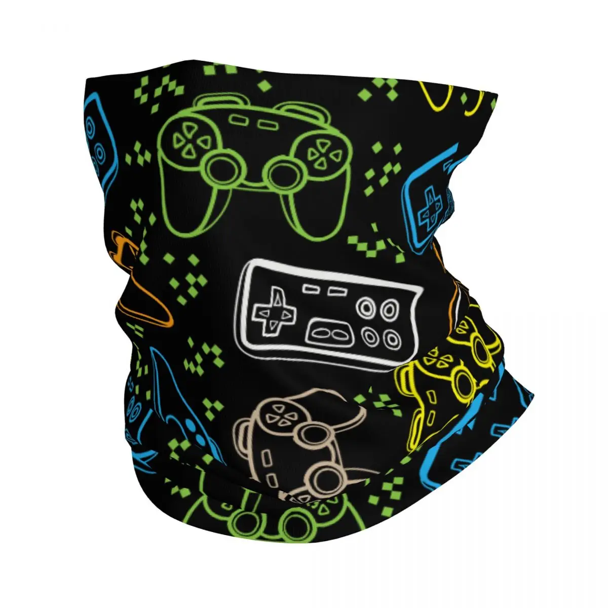 Video Game Controller Bandana Neck Cover Wrap Scarf Balaclava Cycling Unisex Adult Breathable