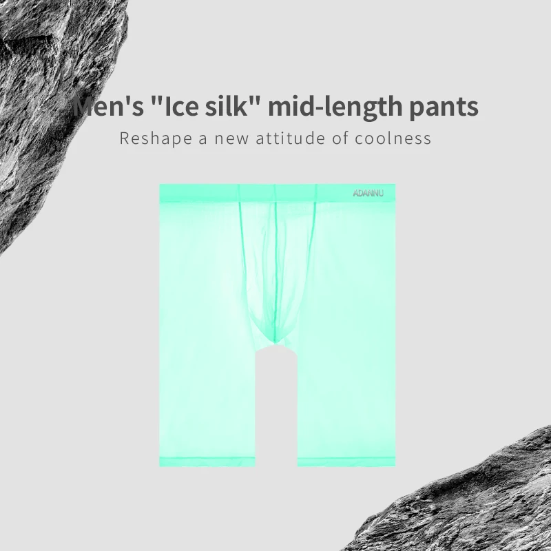 

3Pcs Men Transparent Underpants Ultra-Thin Sport Long Boxershorts Breathable Three-Dimensional U-shaped Convex Bag Man Underwear