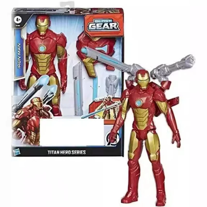 

Hasbro Marvel Avengers 12 Inch Poseable Iron Man Action Figure Titan Hero Series Blast Gear Collectible Model Kids Toy