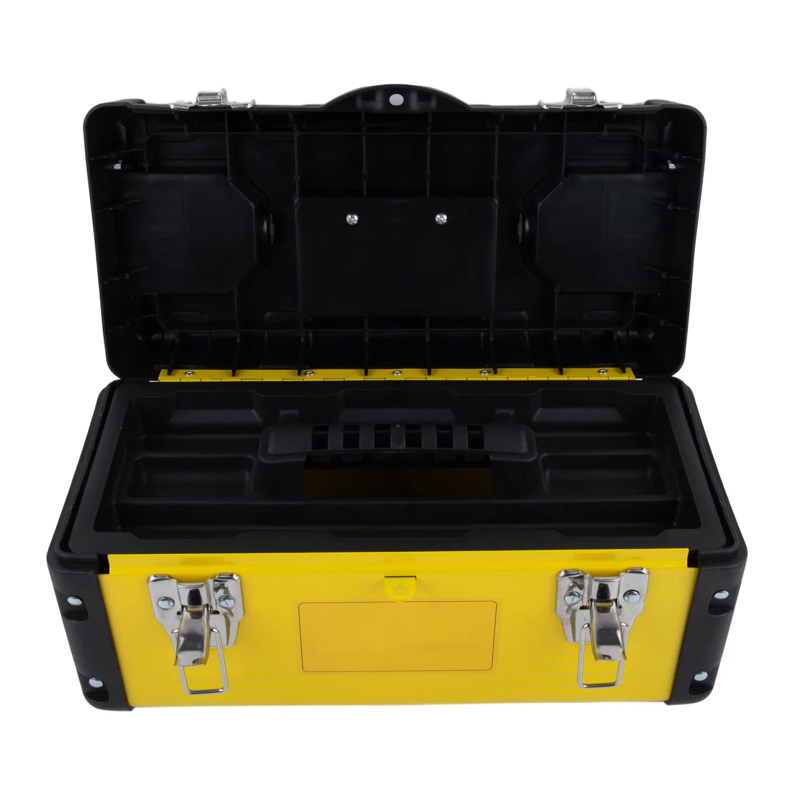 Tool Box Stainless Steel ABS Lockable Portable Storage Case With Removable Tray Organizer For Home Garden Workshop Equipment
