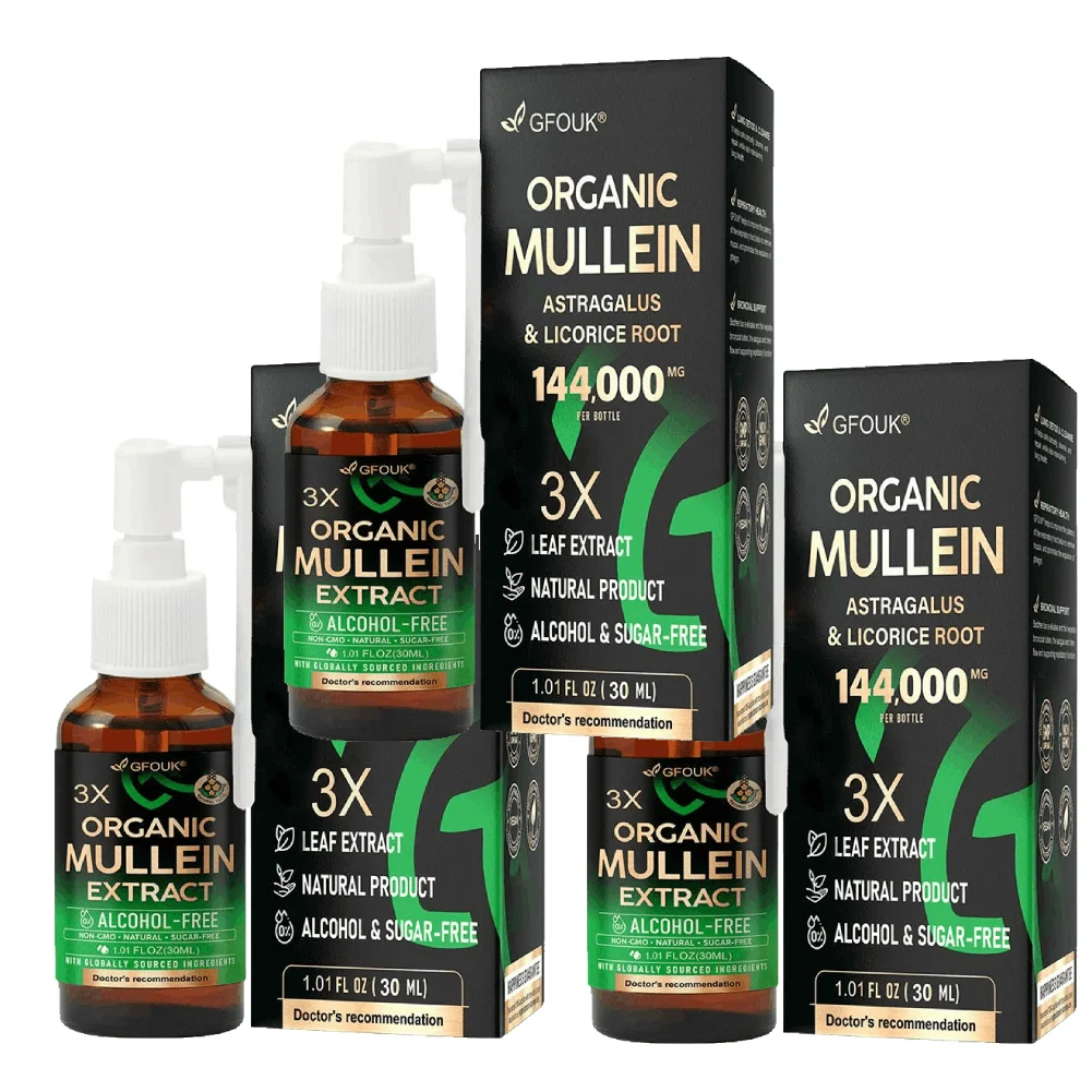Natural Herbal Lung Care Spray with Mullein Astragalus Licorice Extract Gentle Daily Respiratory Comfort Support Body Care