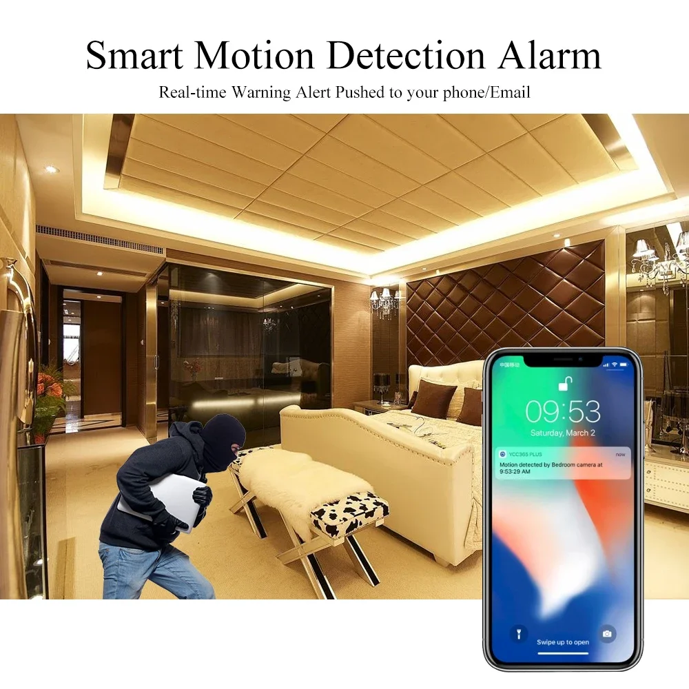 Gadinan 5MP Outdoor WiFi 1.7mm CCTV Motion Detection IP Home Surveillance IP Camera