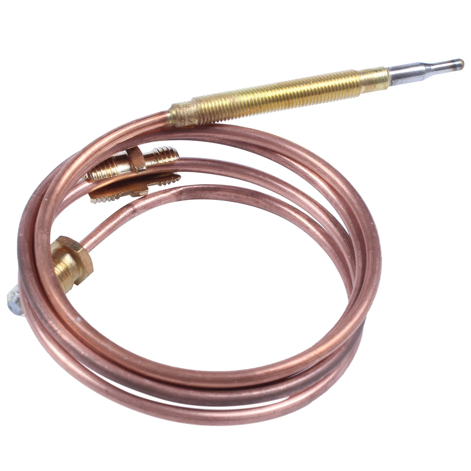 900Mm Gas Stove Universal Thermocouple Kit M6X0.75 With Spilt Nuts (Five) Replacement Thermocouple