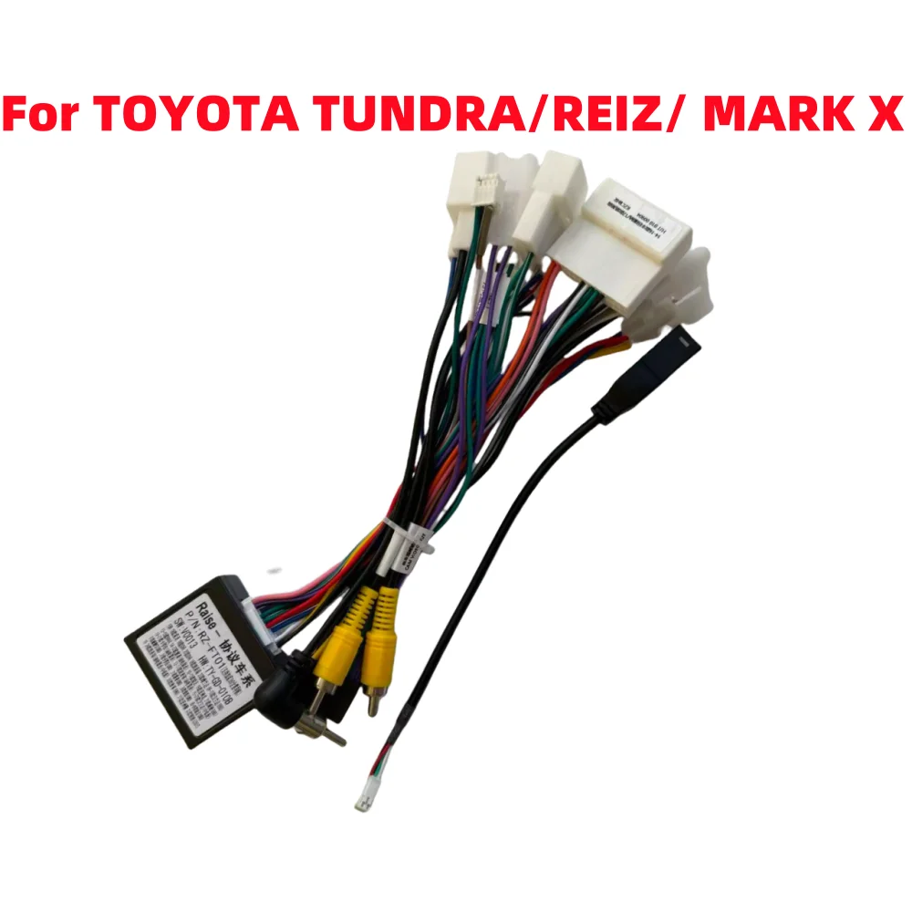 Raise Canbus For Toyota Prado/Land/CHR/RAV4/Camry//Corolla Support 360 Original Camera 16Pin Power Cable Android 2 Din Car Radio