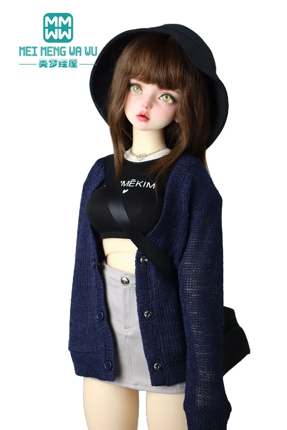 BJD Doll clothes Fashion jeans, wool cardigans, hats for 58--60CM 1/3 BJD DD SD toys Ball Jointed Doll accessories