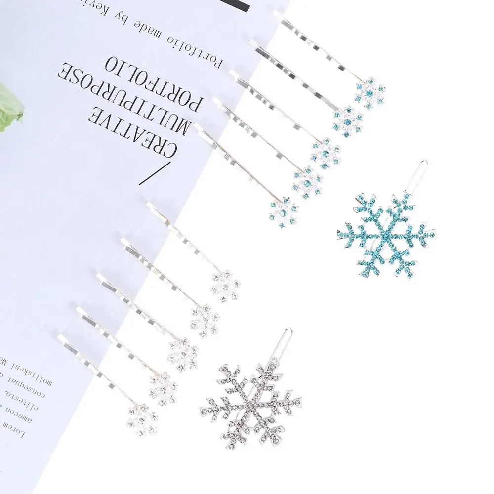 أزياء الزفاف الزفاف بنات الأميرة مجوهرات كريستال مشبك شعر ندفة الثلج دبوس الشعر