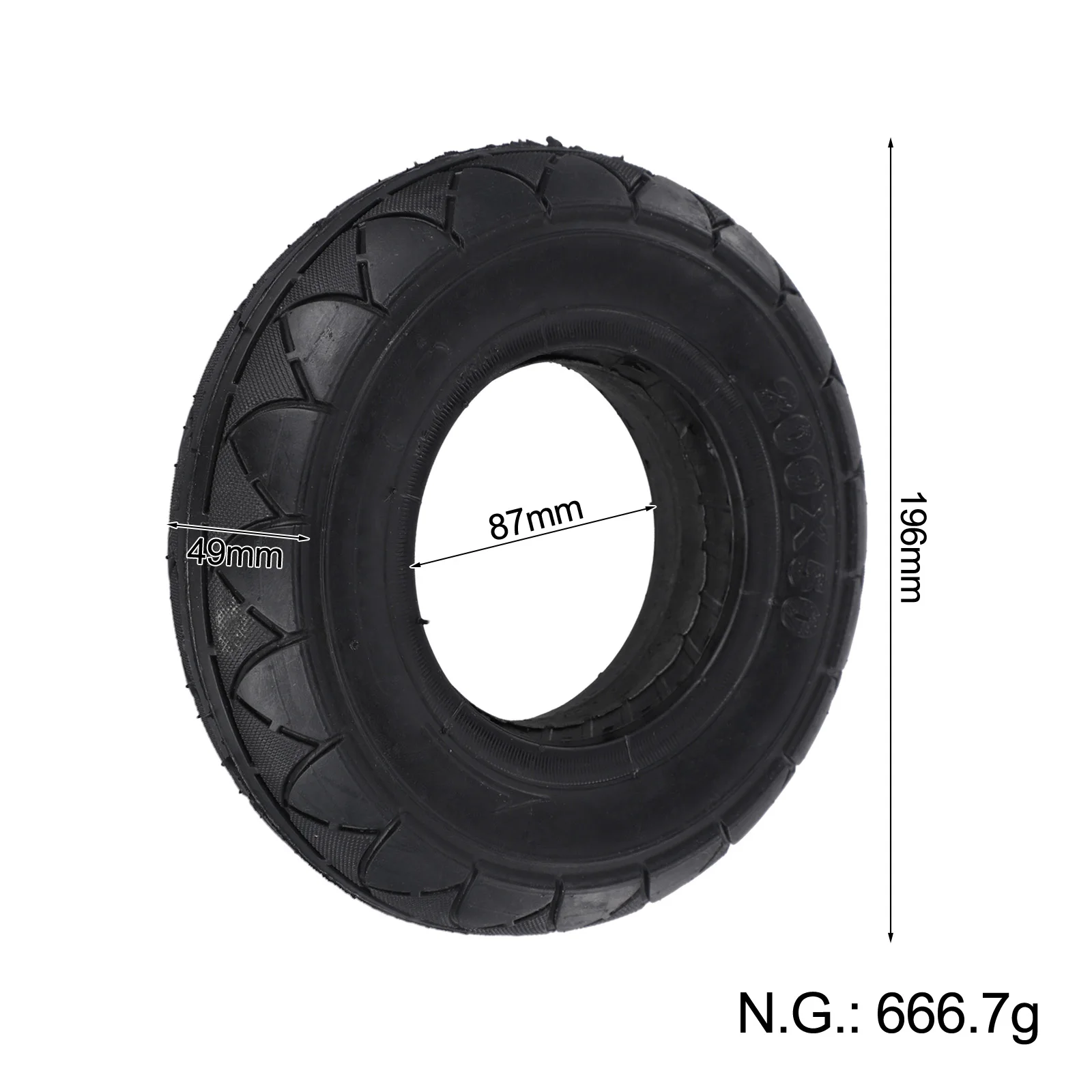 200x50 Tire 200*50 Rubber Tires For Daily Commute Anti-flat Tire Anti-puncture Deformation-resistant Not Easily Damaged