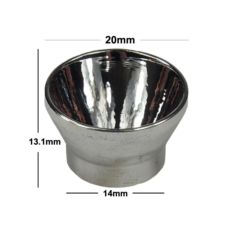 20mm (D) x 13mm (H) OP Aluminum Reflector for XP-G LEDs Flashlight DIY Torch Light Lamp Cup