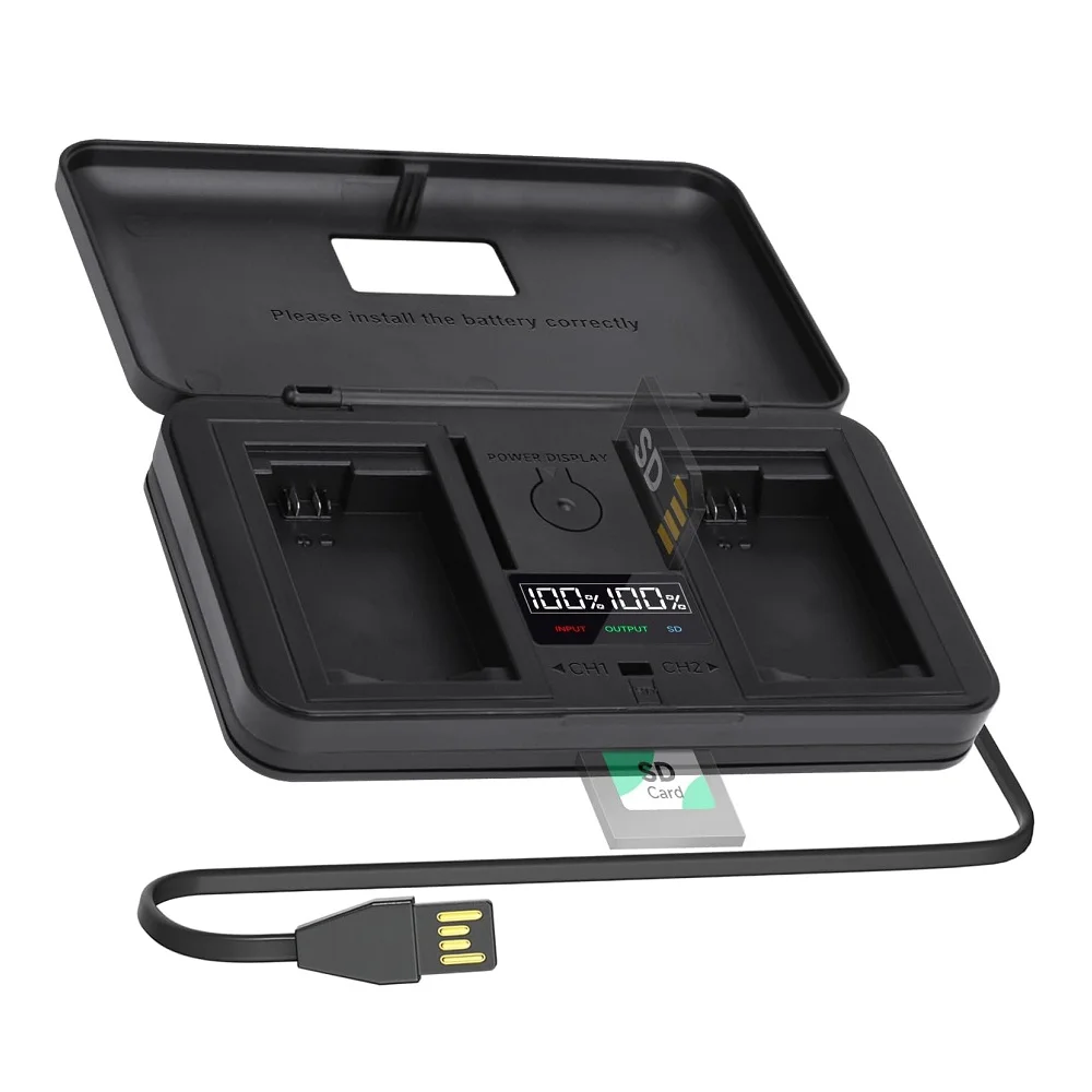 Mcoplus LP-E6 LP E6N USB Battery Charger for Canon EOS 5D Mark III II 5D Mark IV 5DS 5DS R 60D 6D Mark II 7D 70D 80D 90D 60DA R5