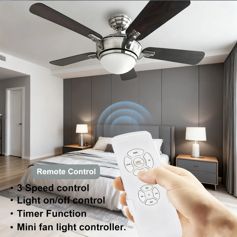 Universal Deckenventilator Lampe Fernbedienung Kit AC 110V 220V Timing Control Schalter Eingestellt Wind Geschwindigkeit Sender Empfänger – Detail 3