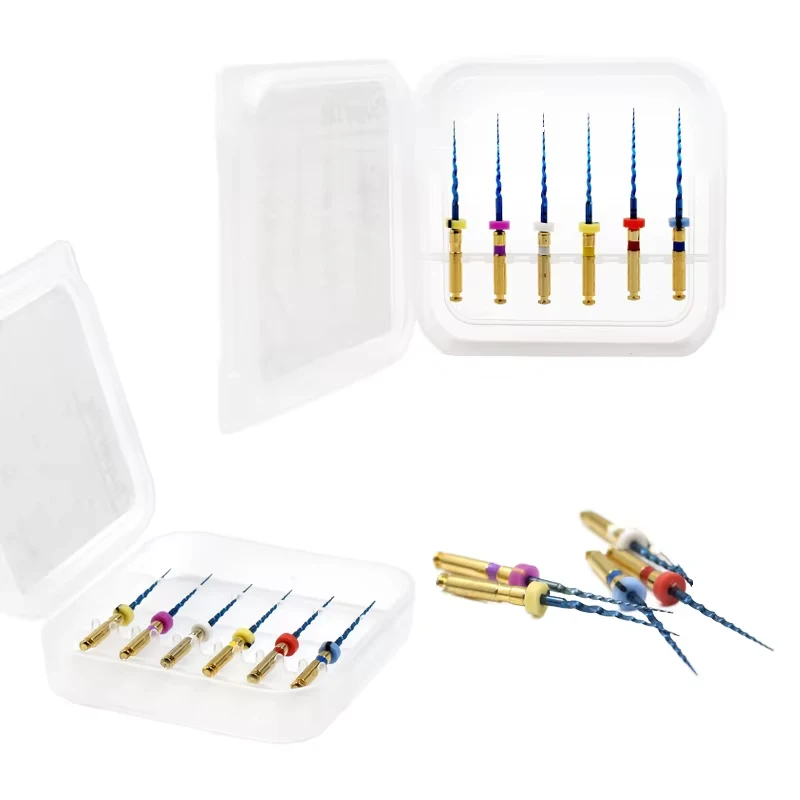

6Pcs/pack Dental SX-F3 Blue Nitinol Rotary Universal Engine Endodontic Files Heat Activated Files Dentistry Root Canal Material