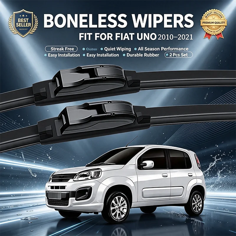 For Fiat Uno 2010-2021 Car Front Windshield Wiper Blades Noiseless Durable All Season Easy to Install Auto Accessories