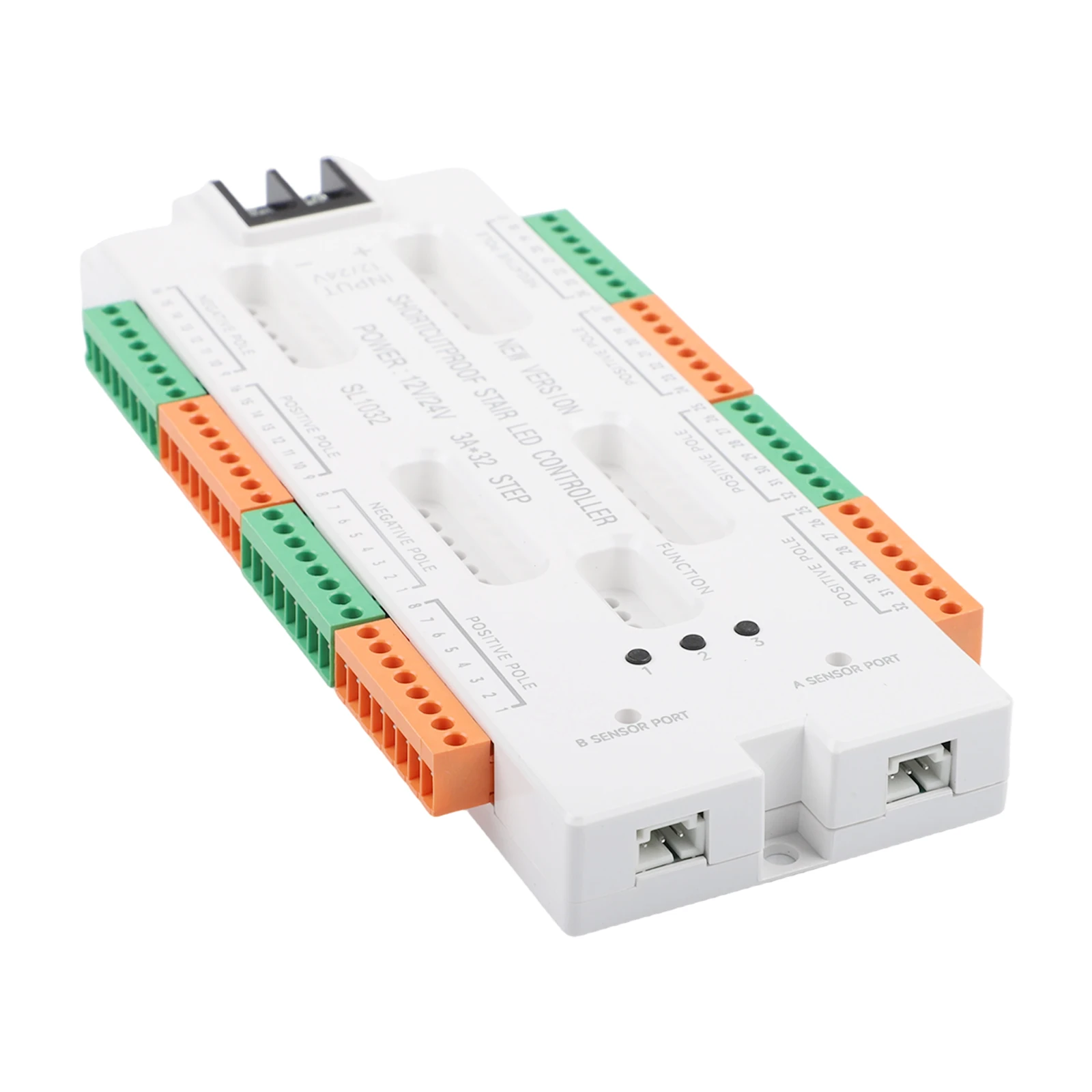 UL1032 32 Channels LED Stair Light Controller Kit With 2 Sensors For DC12V 24V Motion Activated Step Lighting System Indoor Use