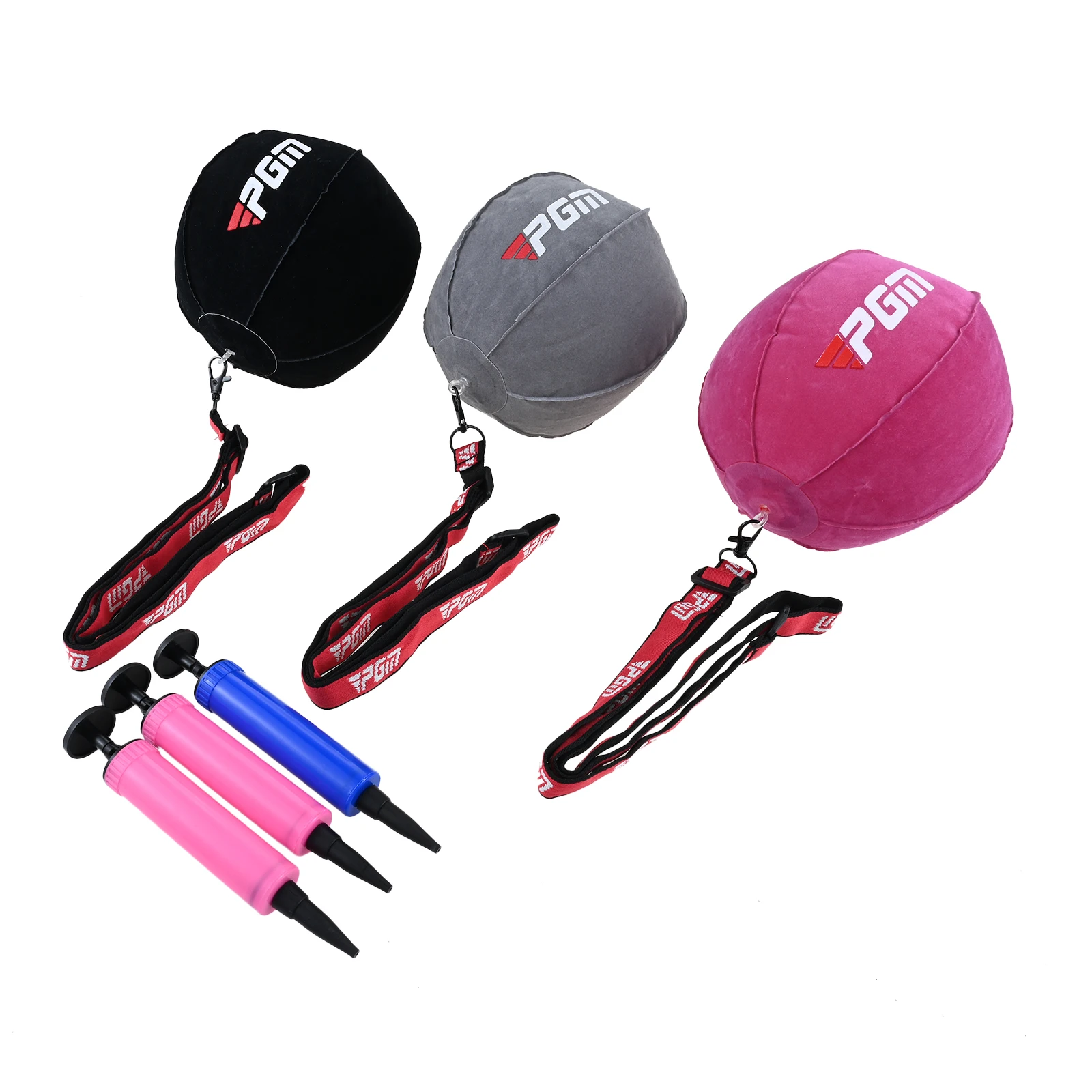 

1Pc Golf Swing Trainer Ball with Air Pump Arm Swing Posture Training Corrector Black/Gray/Pink 15x15x93cm Accessories Part