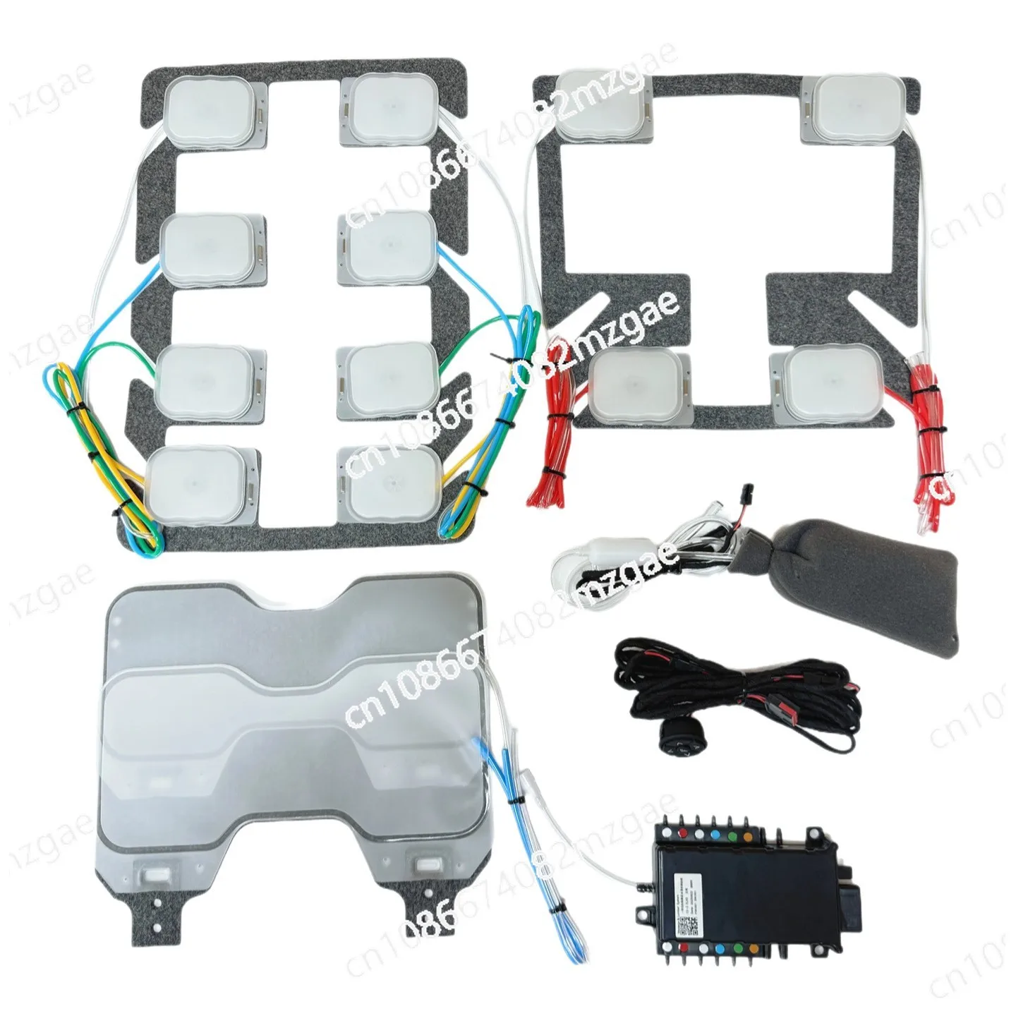 Accessori per la modifica del sedile per massaggio auto Kit di aggiornamento della funzione Sedile per massaggio pneumatico a 8 punti Supporto lombare Supporto lombare