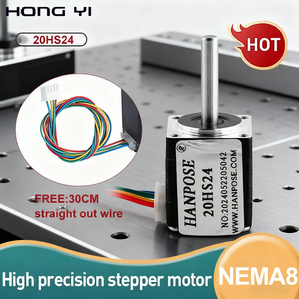 

20HS24 step motor 20 Series Motor Nema8 Stepper motor 24mm 0.8A 12mN.m 1.8 degrees for 3D printer accessories