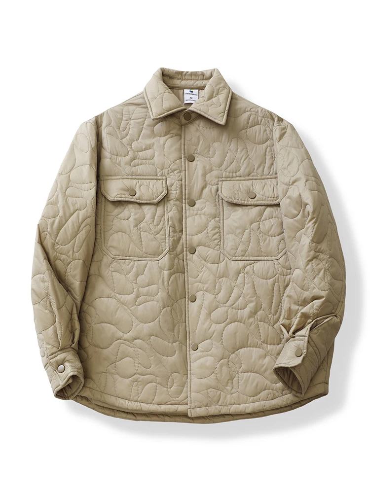 

Men's Winter Lightweight Casual Jaet Loose Fit Warmth Faionable Brand Stitched Collar Loose Sle Thermal Outerwear Top