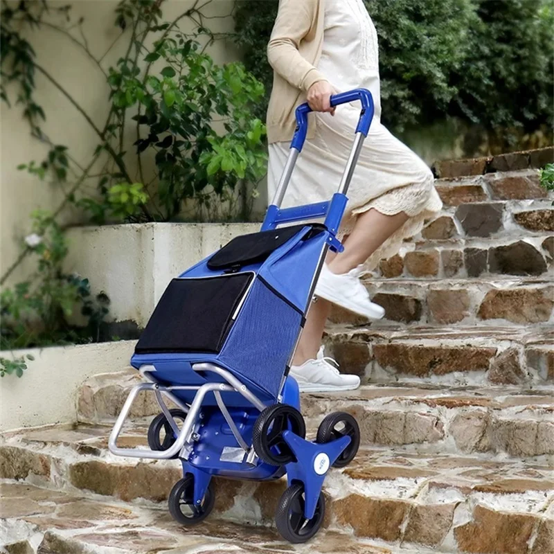 Elektrischer Treppensteiger, Haushalts-Einkaufswagen, faltbar, tragbar, kleiner Handziehwagen für ältere Menschen