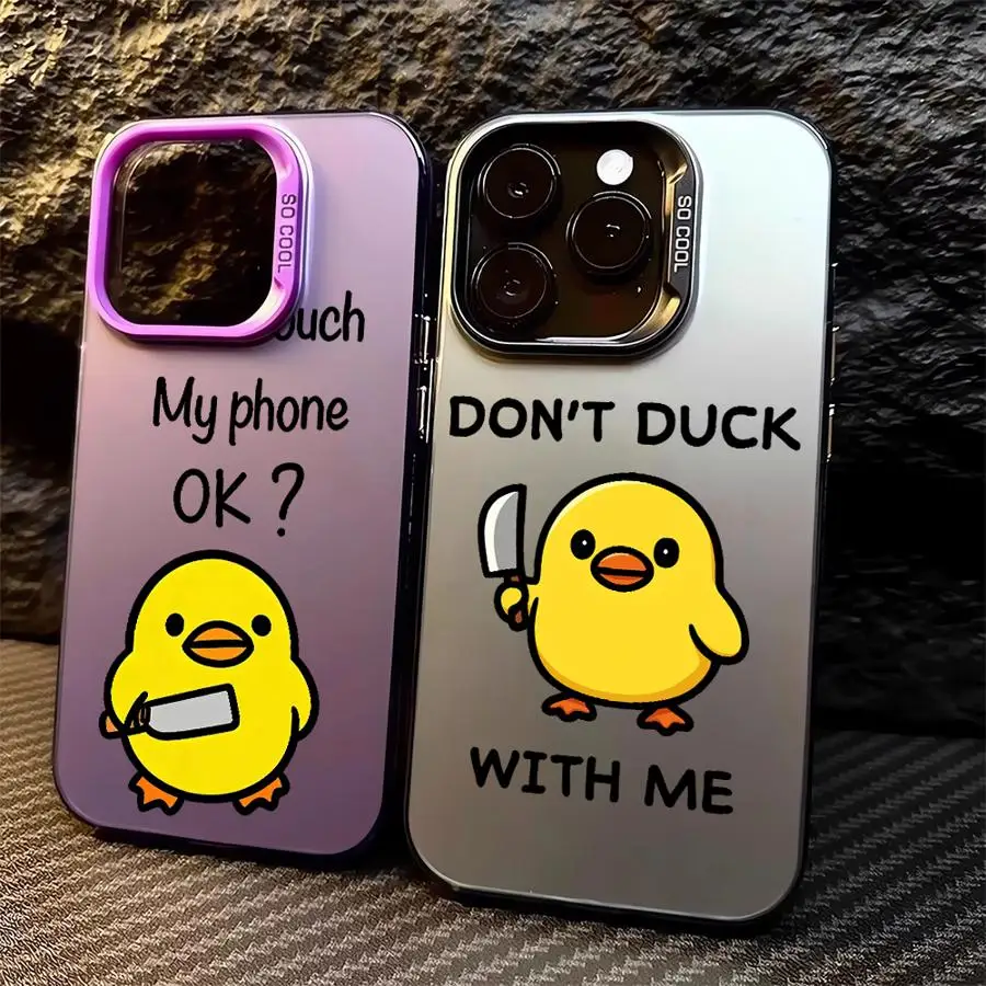 

Case for iPhone 17 Pro Max 15 13 16 12 Pro 14 Plus Air 11 Phone Cover Cute Minimalist Duck