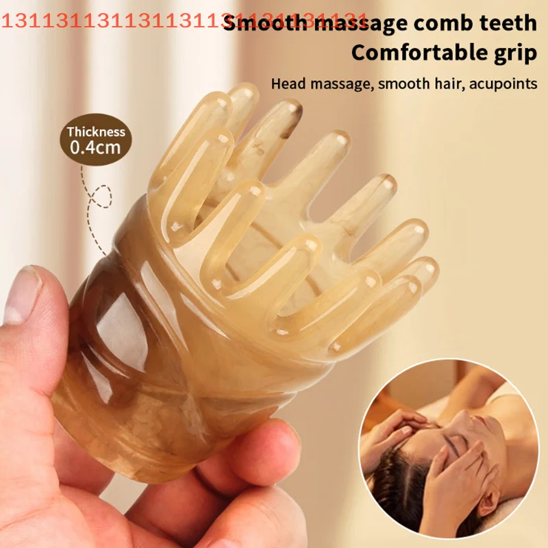 

Acupuncture SPA Gua Sha Health Care Accessory Resin Hair Scrubbing Comb Head Massager Meridian Scraping Scalp Massage Tool