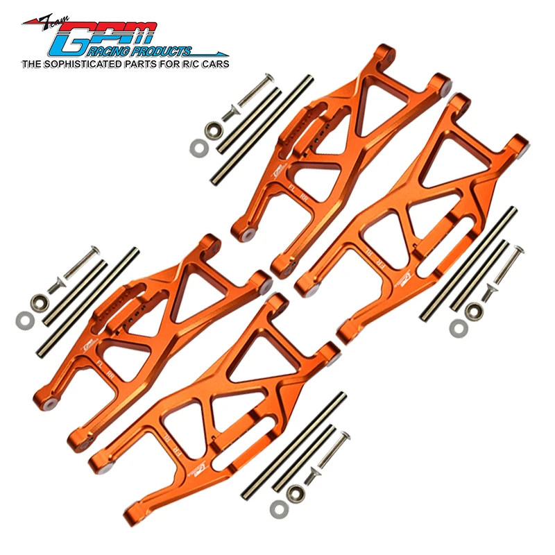 Brazos inferiores delanteros y traseros de aluminio GPM para 1/10 Maxx W/Widemaxx 8999 TRAXXAS