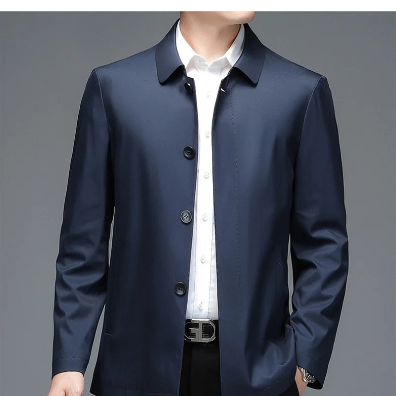 2023 Spring Autumn New In Outwear Jacket Men's Casual Loose Coat Male Medium Jackets for Man Clothes Tops Abrigo Hombre FCY4566